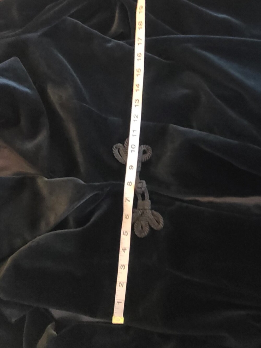 NWT JS Collections Vintage Black 100% Cotton Velvet Long Coat, Pinup Goth, Med - Picture 10 of 16